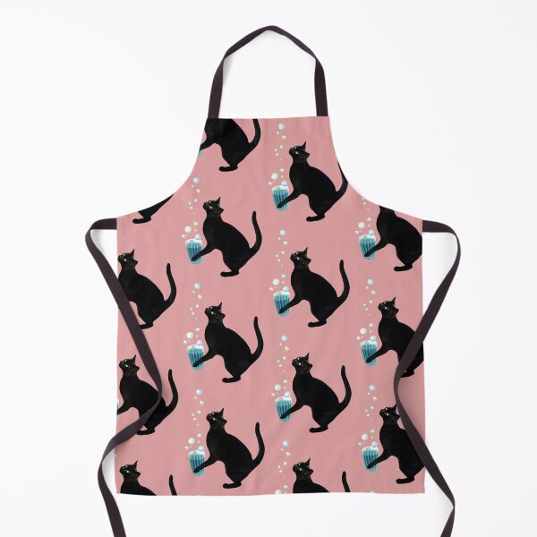 Item preview, Black Cat with Blue Drink designed and sold by catsclips.