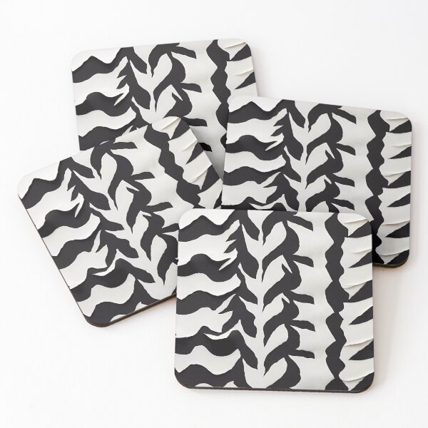 Item preview, Abstract black and white tiger pattern designed and sold by Omarupattern51.