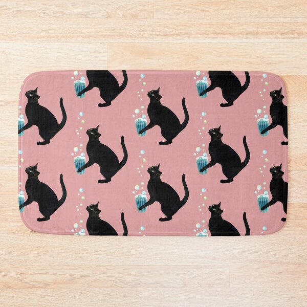 Item preview, Black Cat with Blue Drink designed and sold by catsclips.