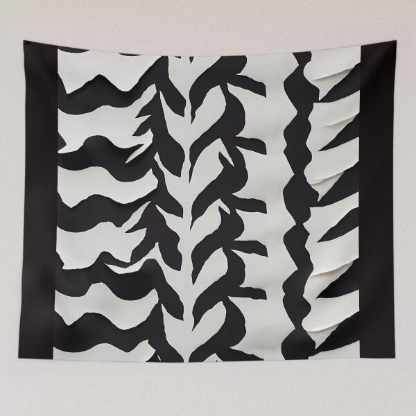 Item preview, Abstract black and white tiger pattern designed and sold by Omarupattern51.