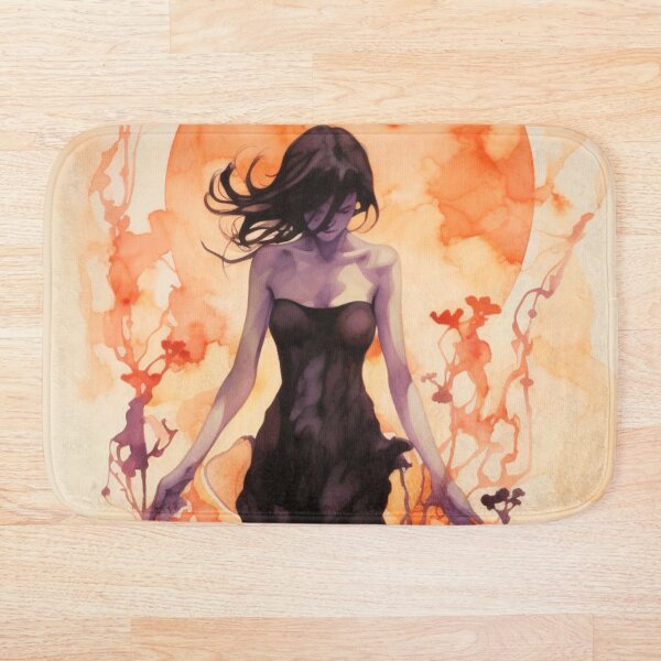 Item preview, Rising up macabre watercolor woman orange haze designed and sold by CarelessGrin.