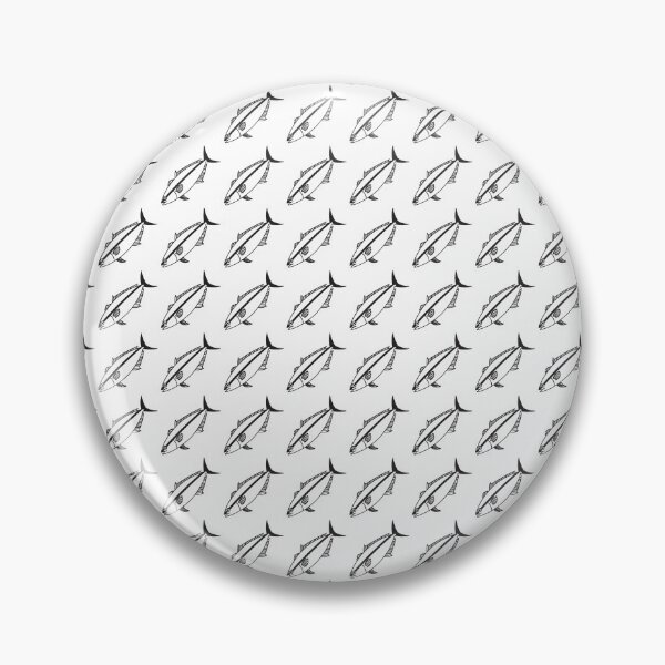 Item preview, Kawaii Amberjack Fish in Black and White designed and sold by fruttidimare.