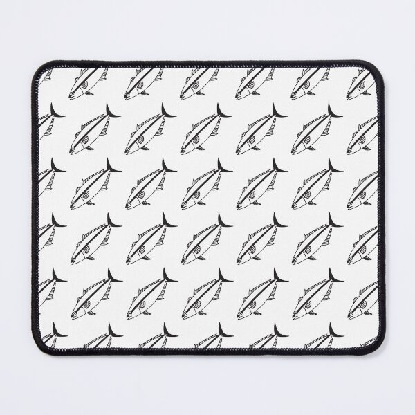 Item preview, Kawaii Amberjack Fish in Black and White designed and sold by fruttidimare.