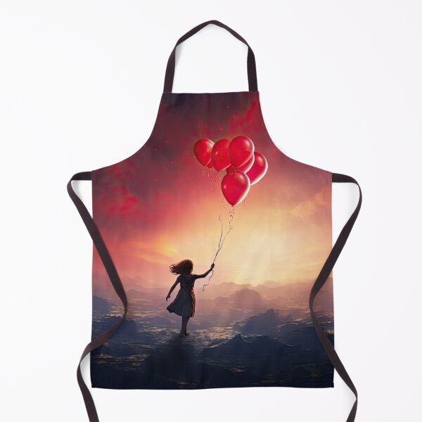 Item preview, a balloon escaping a child's grip and floating away unburdened symbolizing letting go, freedom in release designed and sold by Surreal-Inc.