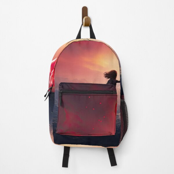 Item preview, a balloon escaping a child's grip and floating away unburdened symbolizing letting go, freedom in release designed and sold by Surreal-Inc.