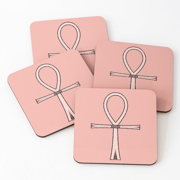 Item preview, Ancient Egyptian Ankh Symbol of Life in Pink on Granite Pink designed and sold by PyramidPrintWrx.