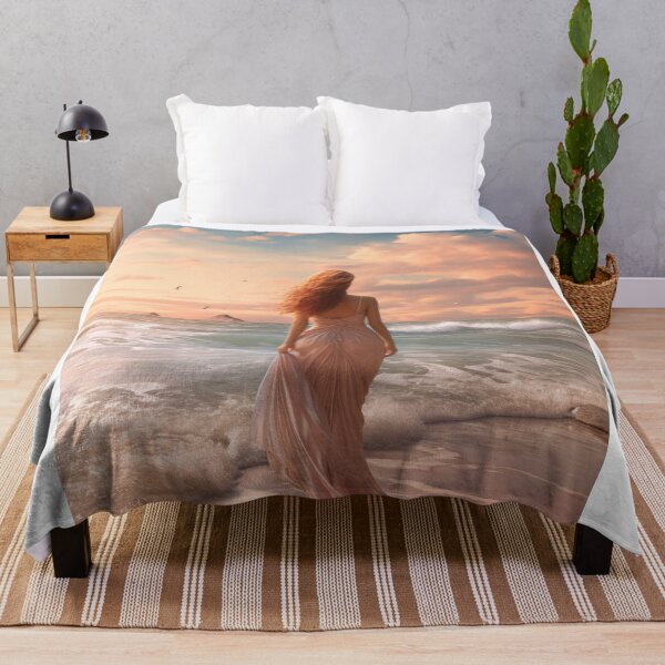 Item preview, a beach scene where the sea and sky blend seamlessly, creating an otherworldly and serene atmosphere designed and sold by Surreal-Inc.