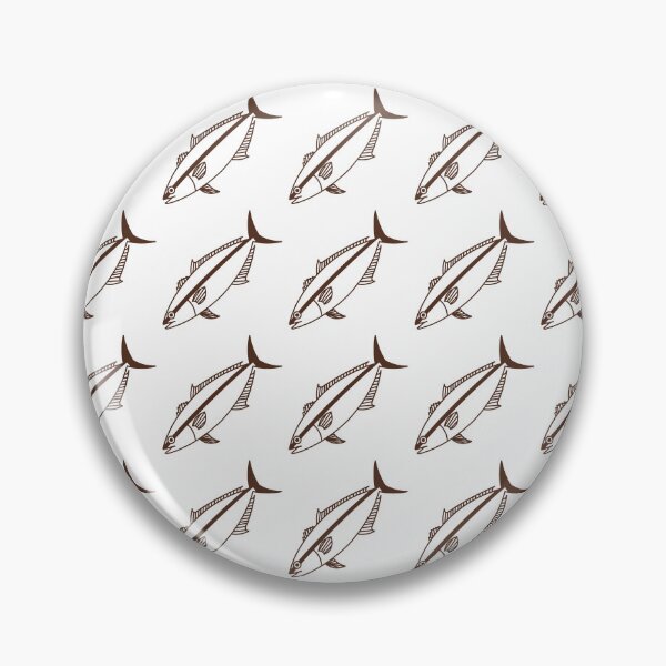 Item preview, Kawaii Amberjack Fish in Chocolate Brown and White designed and sold by fruttidimare.