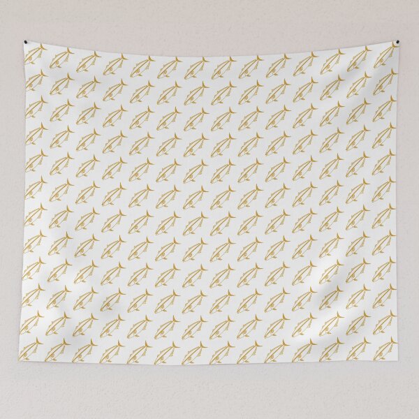 Item preview, Kawaii Amberjack Fish in Golden Yellow and White designed and sold by fruttidimare.