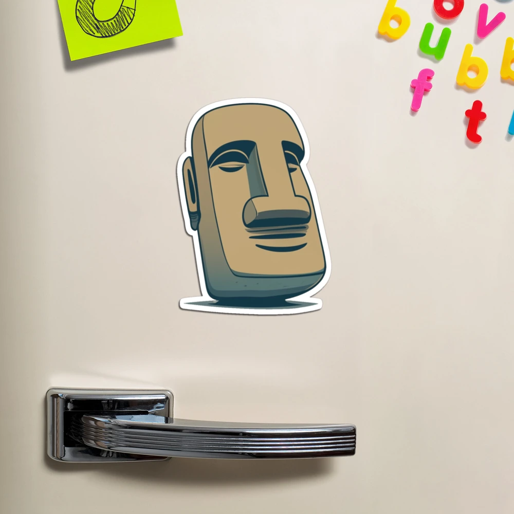 MOAI - Emoji - Easter Island - Rapa Nui - Sticker | Magnet