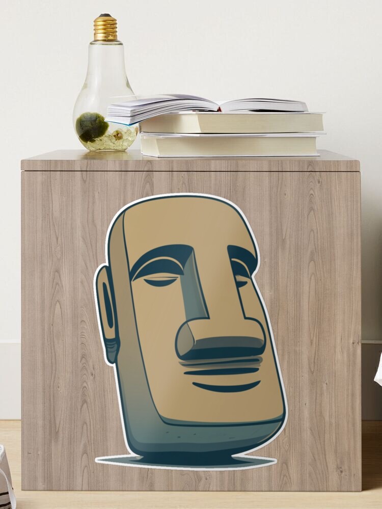 MOAI - Emoji - Easter Island - Rapa Nui - Sticker Magnet for Sale by  westprintdesign