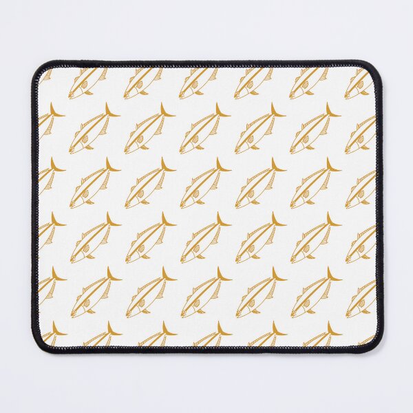 Item preview, Kawaii Amberjack Fish in Golden Yellow and White designed and sold by fruttidimare.
