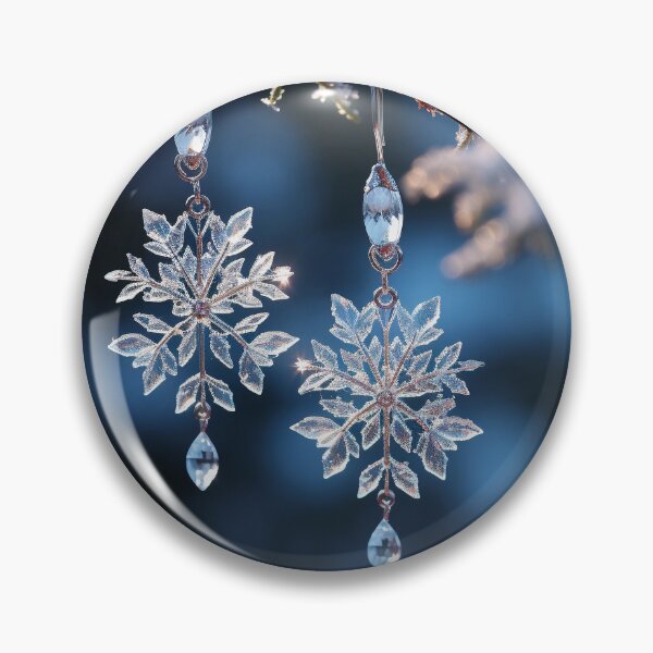 Item preview, Nature-Inspired Crystal Snowflake Earrings designed and sold by DeenaDee.