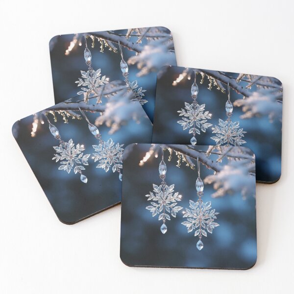 Item preview, Nature-Inspired Crystal Snowflake Earrings designed and sold by DeenaDee.