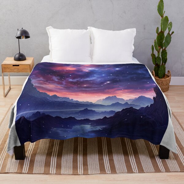 Aperçu de l'œuvre un paysage de nébuleuses à couper le souffle avec des couleurs vibrantes et des étoiles lointaines créée et vendue par Surreal-Inc.