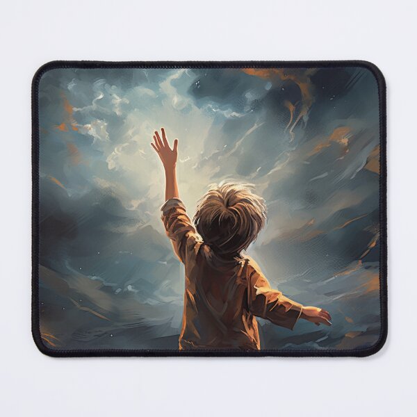 Item preview, a child's small hand reaching for the stars in the night sky, conveying innocence and wonder designed and sold by Surreal-Inc.