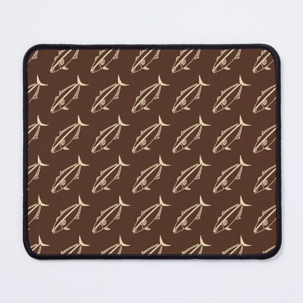 Item preview, Kawaii Amberjack Fish in Vanilla on Chocolate Brown designed and sold by fruttidimare.