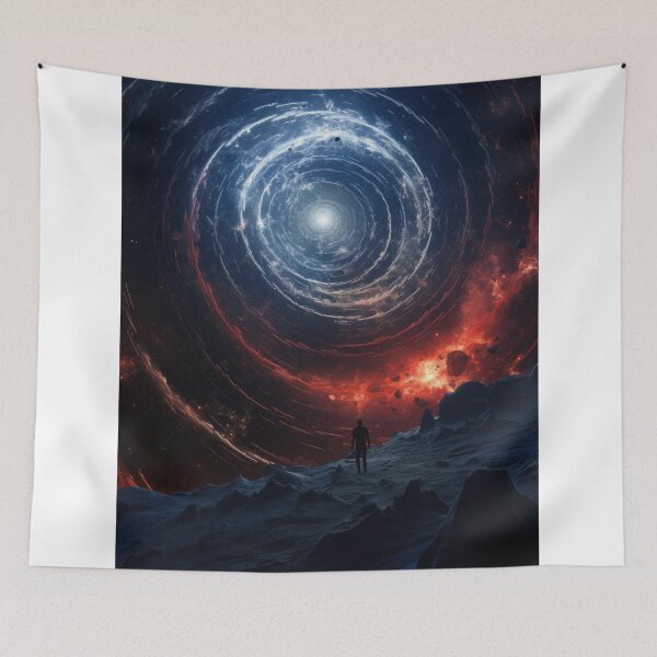 Item preview, a cosmic whirlpool sucking in stars and planets in an ethereal spiral designed and sold by Surreal-Inc.