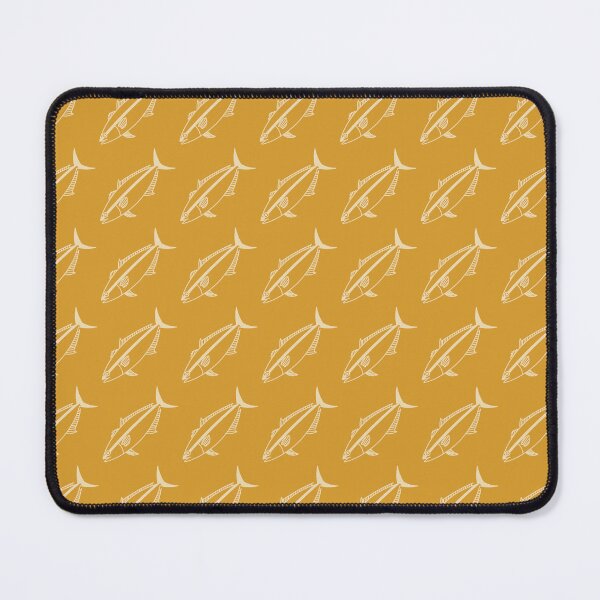 Item preview, Kawaii Amberjack Fish in Vanilla on Golden Yellow designed and sold by fruttidimare.
