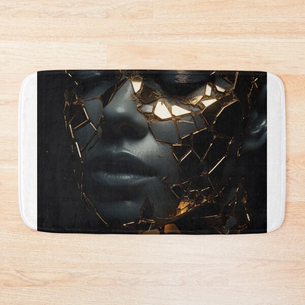 Item preview, a cracked mirror pieced back together with glowing veins of gold showing flaws beautifully transformed by resilience designed and sold by Surreal-Inc.