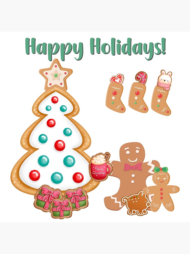 Holiday Baking Illustrations, Christmas Cookies, Watercolor Clipart With  Cookies, Gingerbread Man, Baking Supplies 