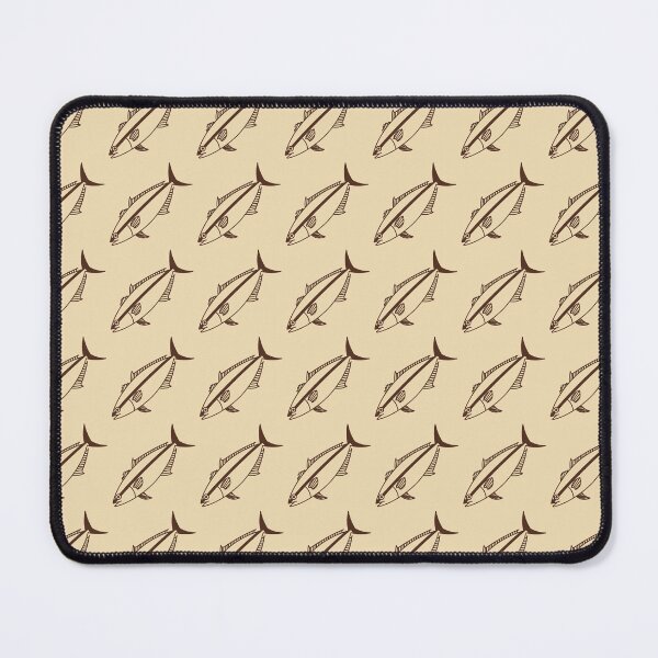 Item preview, Kawaii Amberjack Fish in Chocolate Brown on Vanilla designed and sold by fruttidimare.