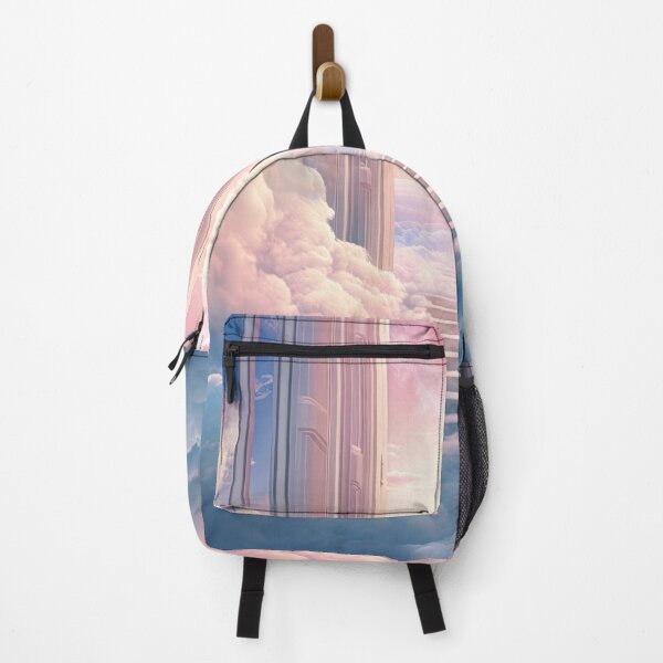 Item preview, a door opening onto a landscape of clouds representing stepping into new realms of imagination in the style of engraving designed and sold by Surreal-Inc.