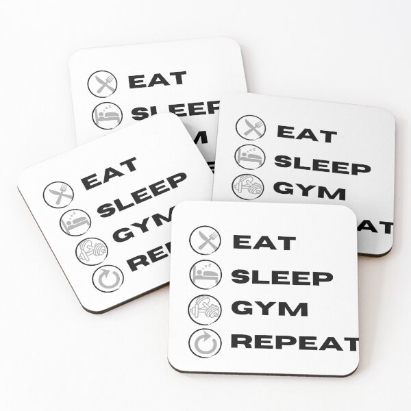 Item preview, Eat Sleep Gym Repeat designed and sold by Mohommadzaki Mulla.