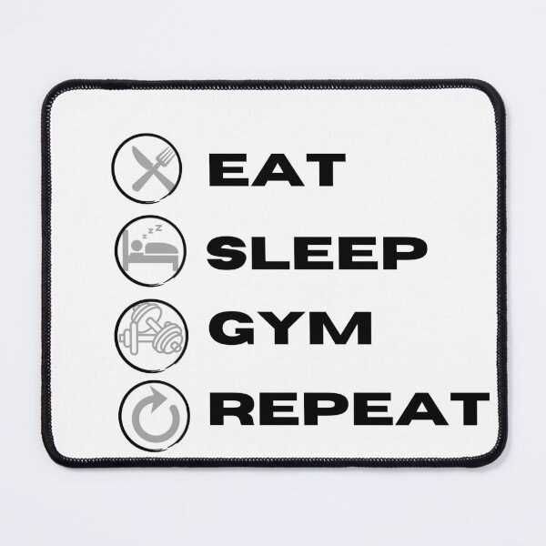 Item preview, Eat Sleep Gym Repeat designed and sold by Mohommadzaki Mulla.