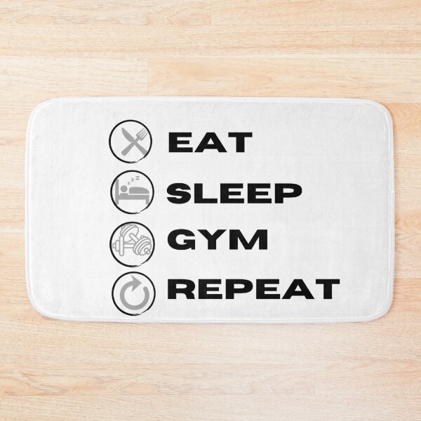 Item preview, Eat Sleep Gym Repeat designed and sold by Mohommadzaki Mulla.