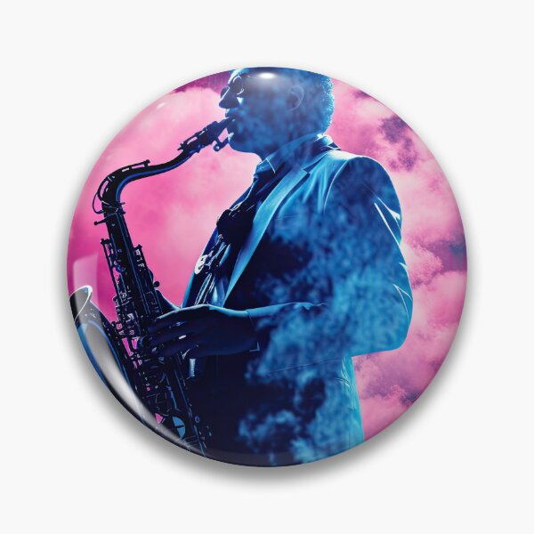 Item preview, a lone astronaut playing a melancholic melody on a saxophone amidst a cosmic backdrop designed and sold by Surreal-Inc.