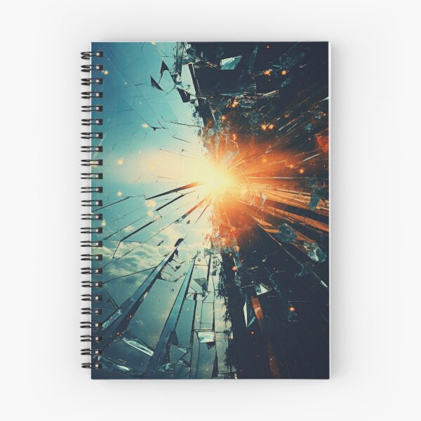 Item preview, a mirror cracked distorting reflections flawed perceptions of reality in the style of solargraph  designed and sold by Surreal-Inc.