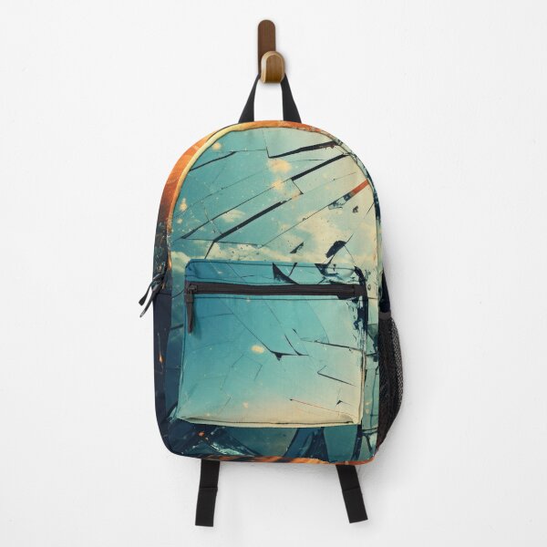 Item preview, a mirror cracked distorting reflections flawed perceptions of reality in the style of solargraph  designed and sold by Surreal-Inc.