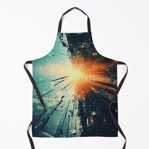 Item preview, a mirror cracked distorting reflections flawed perceptions of reality in the style of solargraph  designed and sold by Surreal-Inc.