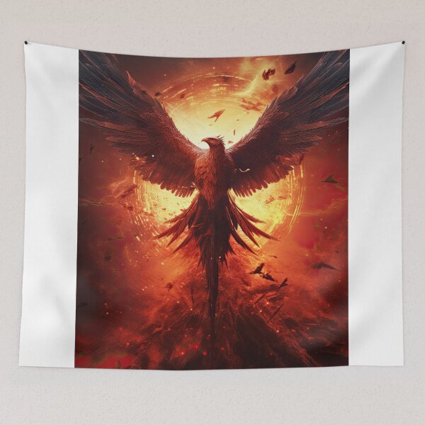 Item preview, a phoenix rising from the ashes of a dying star, symbolizing both destruction and rebirth designed and sold by Surreal-Inc.