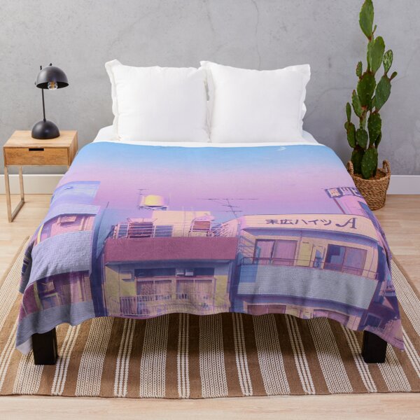 Item preview, Anime city skyline Ghibli style designed and sold by Faeblehoarder.