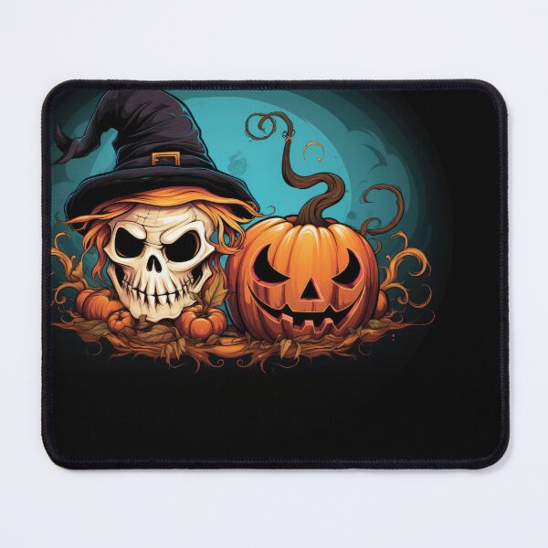 Item preview, Pumpkin-skull with witches hat no background designed and sold by DigitlEmporium.
