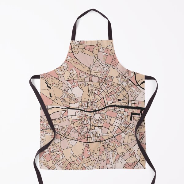 Item preview, Dublin Map Pattern in Soft Pink Pastels designed and sold by PatternMaps.