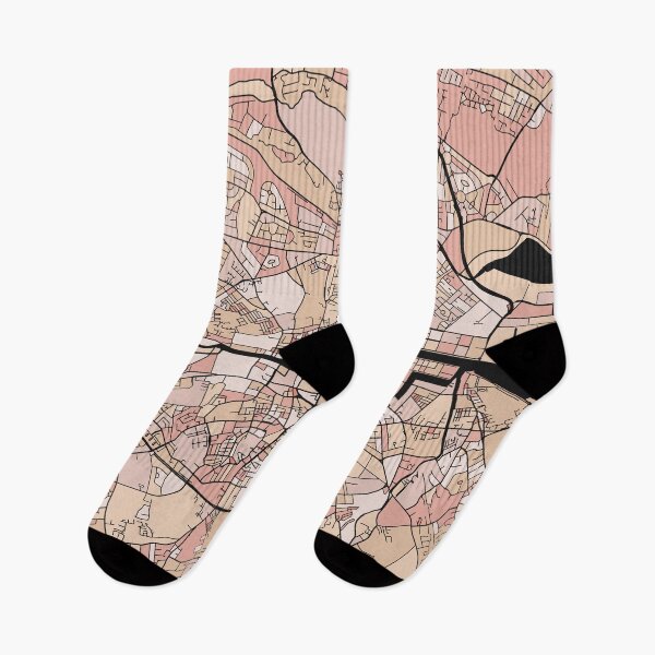 Item preview, Dublin Map Pattern in Soft Pink Pastels designed and sold by PatternMaps.
