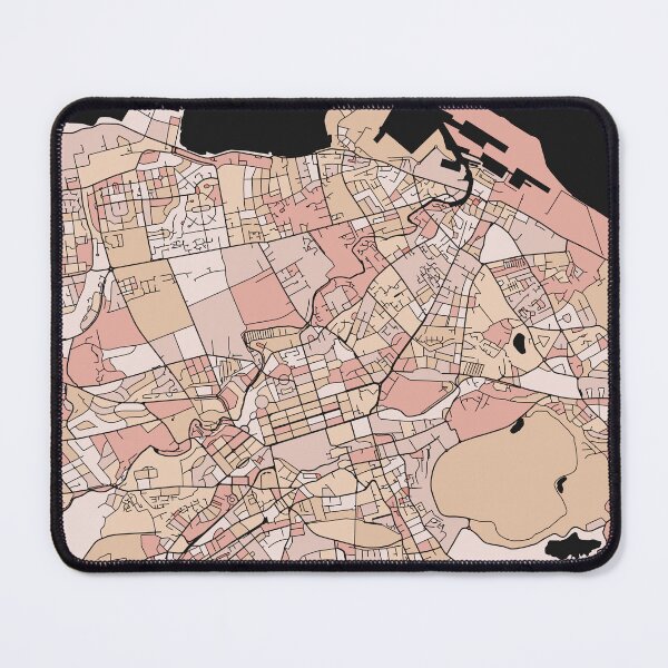 Item preview, Edinburgh Map Pattern in Soft Pink Pastels designed and sold by PatternMaps.