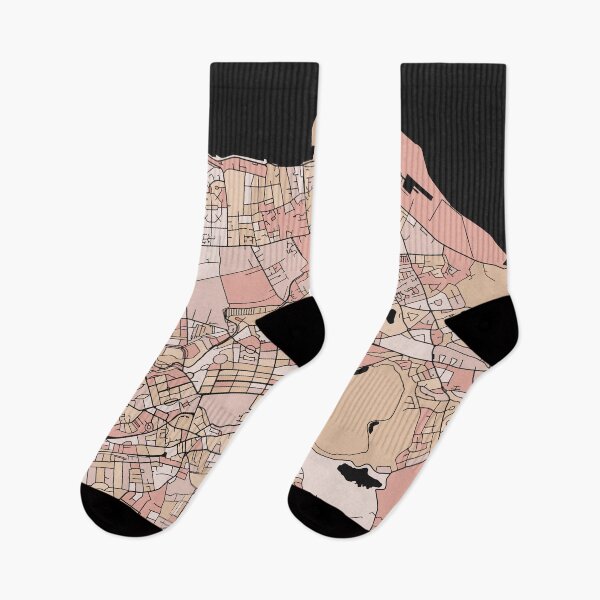 Item preview, Edinburgh Map Pattern in Soft Pink Pastels designed and sold by PatternMaps.