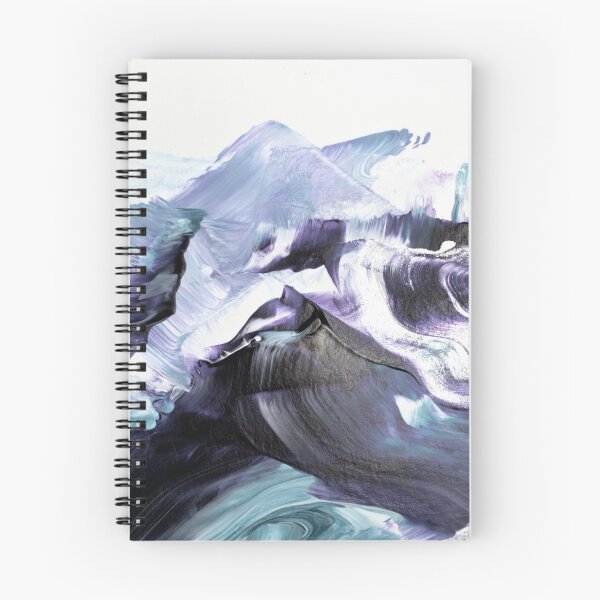 Artikelvorschau, Indigo Blue Mountains, abstrakte Acrylmalerei entworfen und verkauft von PrintsProject.