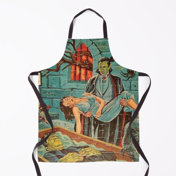 Item preview, Vintage Dracula and Frankenstein Jigsaw Puzzle art designed and sold by DukeGroovy.
