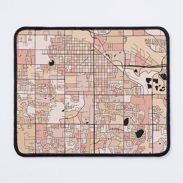 Item preview, Fort Collins Map Pattern in Soft Pink Pastels designed and sold by PatternMaps.