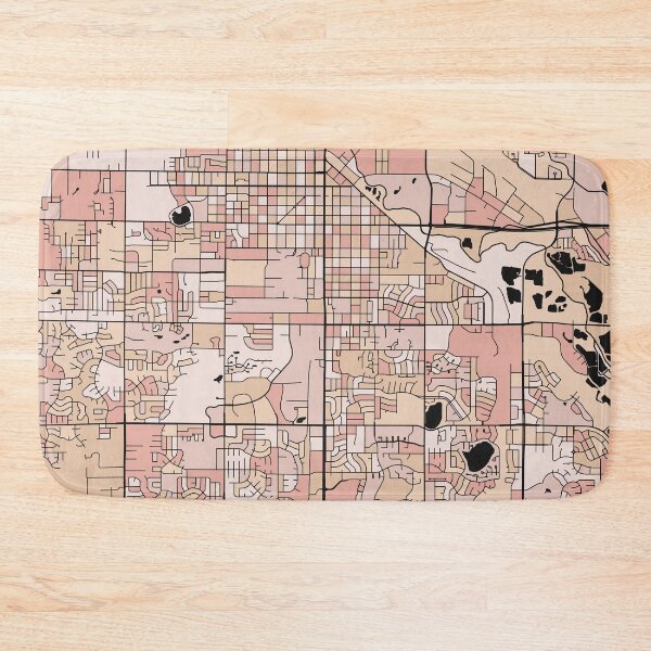 Item preview, Fort Collins Map Pattern in Soft Pink Pastels designed and sold by PatternMaps.