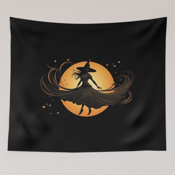 Item preview, Witch Swirl over full pumpkin moon no background designed and sold by DigitlEmporium.