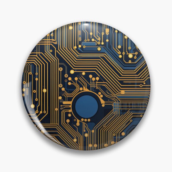 Item preview, Gold and Blue Circuit Board designed and sold by RTFaulkner.