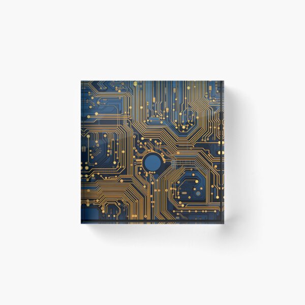 Item preview, Gold and Blue Circuit Board designed and sold by RTFaulkner.
