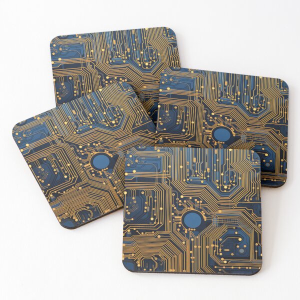 Item preview, Gold and Blue Circuit Board designed and sold by RTFaulkner.