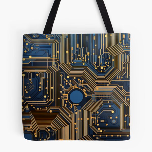 Item preview, Gold and Blue Circuit Board designed and sold by RTFaulkner.